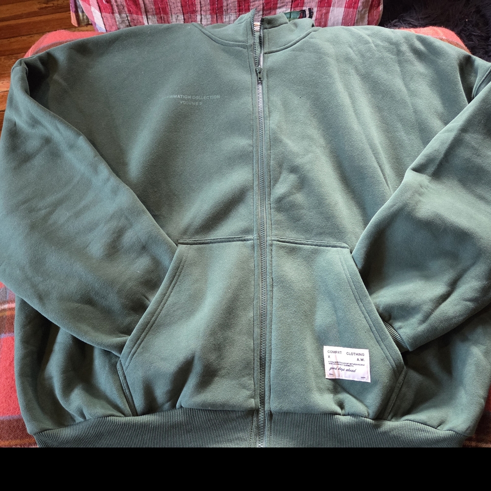 Green Full-Zip Sweatshirt